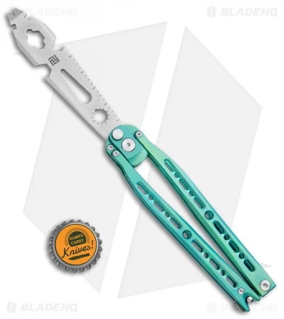 Artisan Cutlery Kinetic-Tool Automatic Butterfly Tool Green Titanium (4" SW) 4 Artisan Cutlery Kinetic-Tool Automatic Butterfly Tool Green Titanium (4" SW) - Image 4