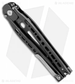 Artisan Cutlery Kinetic-Tool Automatic Butterfly Tool Black Aluminum (4" Black) -Kershaw Sales Shop Artisan Cutlery Kinetic Tool Auto Butterfly Tool Black Aluminum Black 1831P BK BHQ 107383 jr side