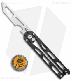 Artisan Cutlery Kinetic-Tool Automatic Butterfly Tool Black Ti (3.3" Stonewash) -Kershaw Sales Shop Artisan Cutlery Kinetic Tool Auto Butterfly Tool Black Ti SW BHQ 144899 jr bottlecap