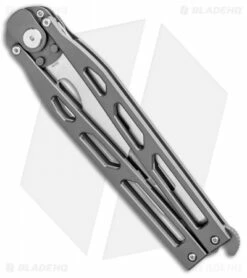 Artisan Cutlery Kinetic-Tool Automatic Butterfly Tool Gray Stainless (4" Satin) 6 Artisan Cutlery Kinetic-Tool Automatic Butterfly Tool Gray Stainless (4" Satin) -Kershaw Sales Shop Artisan Cutlery Kinetic Tool Auto Butterfly Tool Gray SS Satin 1823P GY BHQ 95172 jr side