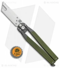 Artisan Cutlery Kinetic-Tool Automatic Butterfly Tool Green G-10 (2.8" SW) -Kershaw Sales Shop Artisan Cutlery Kinetic Tool Auto Butterfly Tool Opener Curved Green G 10 1823PO GNF BHQ 95869 jr bottlecap