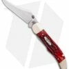 Case Kickstart Mid-Folding Hunter Assisted Knife Dark Red Jig Bone (61265AC CV)