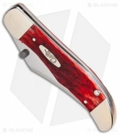 Case Kickstart Mid-Folding Hunter Assisted Knife Dark Red Jig Bone (61265AC CV) -Kershaw Sales Shop Assisted Opener Dark Red Bone Jig Mid Hunter Clip BHQ 86870 er spine