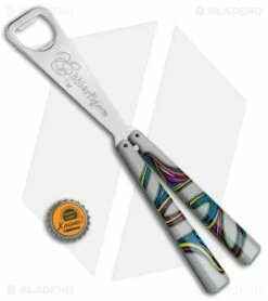 BB Barfly Bottle Opener Butterfly Trainer (Abstract Wave) -Kershaw Sales Shop BB Barfly Bottle Opener Butterfly Trainer Abstract Wave BHQ 82967 jr bottlecap