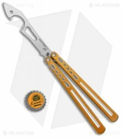 BBbarfly BBFireFly Knife Style Bottle Opener Balisong Gold (4.25" Satin) -Kershaw Sales Shop BB Barfly FireFly Gold Style Bottle Opener Butterfly BHQ 135622 jr bottlecap