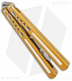 BBbarfly BBFireFly Knife Style Bottle Opener Balisong Gold (4.25" Satin) -Kershaw Sales Shop BB Barfly FireFly Gold Style Bottle Opener Butterfly BHQ 135622 jr side