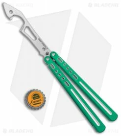 BBbarfly BBFireFly Knife Style Bottle Opener Balisong Green (4.25" Satin) -Kershaw Sales Shop BB Barfly FireFly Green Style Bottle Opener Butterfly BHQ 135624 jr bottlecap