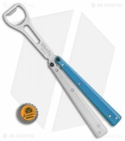 BB Barfly Pro Model Bottle Opener Butterfly Trainer BHQ Edition (Blue/White) -Kershaw Sales Shop BB Barfly Pro Model Bottle Opener Butterfly Trainer BHQ edition Blue White BHQ 87779 er bottlecap