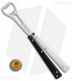 BB Barfly Pro Model Bottle Opener Butterfly Trainer (Black/White) -Kershaw Sales Shop BB Barfly Pro Model Bottle Opener Butterfly Trainer Black White BHQ 87776 er bottlecap