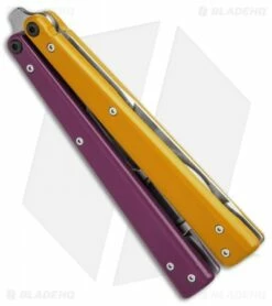 BB Barfly Pro Model Bottle Opener Butterfly Trainer (Purple/Yellow) -Kershaw Sales Shop BB Barfly Pro Model Bottle Opener Butterfly Trainer Purple Yellow BHQ 87778 er spine