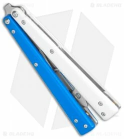 BB Barfly Pro V3 Blue/White BHQ Edition Knife Style Bottle Opener Butterfly -Kershaw Sales Shop BB Barfly Pro V3 Blue White BHQ Edition Knife Style Bottle Opener Butterfly BHQ 131884 jr side