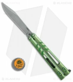 BRS ALT Alpha Beast Infinity Balisong Butterfly Knife Green Ti (4.5" Stonewash) -Kershaw Sales Shop BRS ALT Alpha Beast Infinity Bali Green Ti SW BHQ 83122 er bottlecap