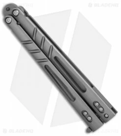 BRS ALT Alpha Beast Infinity Balisong Butterfly Knife Titanium (4.5" Stonewash) -Kershaw Sales Shop BRS ALT Alpha Beast Infinity Bali Ti SW BHQ 83123 er spine
