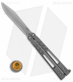 BRS ALT Alpha Beast Balisong Butterfly Knife Titanium (4.5" Stonewash) -Kershaw Sales Shop BRS Alpha Beast Bali TI SW BHQ 12414 er bottlecap