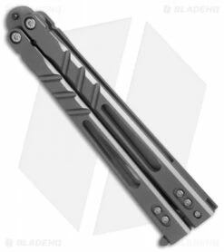 BRS ALT Alpha Beast Balisong Butterfly Knife Titanium (4.5" Stonewash) -Kershaw Sales Shop BRS Alpha Beast Bali TI SW BHQ 12414 er spine