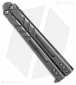 BRS Alpha Beast Bowie Balisong Butterfly Knife Titanium (4.5" Stonewash) -Kershaw Sales Shop BRS Alpha Beast Bowie Bali Ti SW BHQ 82803 er spine