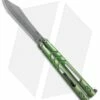 BRS Alpha Beast Infinity Balisong Butterfly Knife Green Ti (4.5" Stonewash)