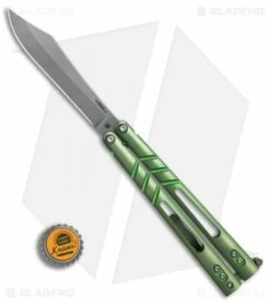 BRS Alpha Beast Infinity Balisong Butterfly Knife Green Ti (4.5" Stonewash) 7 BRS Alpha Beast Infinity Balisong Butterfly Knife Green Ti (4.5" Stonewash) -Kershaw Sales Shop BRS Alpha Beast Infinity Bali Ti SW BHQ 82961 er bottlecap