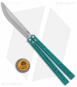 BRS Barebones Balisong Butterfly Knife Blue Aluminum Channel (4.5" SW) -Kershaw Sales Shop BRS Barebones Balisong Butterfly Blue Aluminum Channel SW BHQ 142014 jr bottlecap