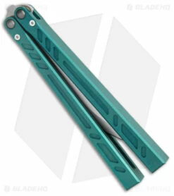 BRS Barebones Balisong Butterfly Knife Blue Aluminum Channel (4.5" SW) -Kershaw Sales Shop BRS Barebones Balisong Butterfly Blue Aluminum Channel SW BHQ 142014 jr side