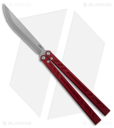 BRS Barebones Balisong Butterfly Knife Red Aluminum Channel (4.5" SW) 1 BRS Barebones Balisong Butterfly Knife Red Aluminum Channel (4.5" SW)