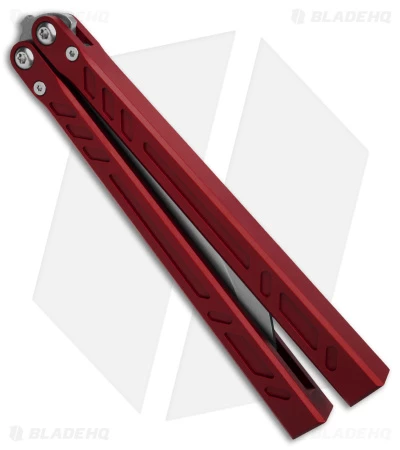 BRS Barebones Balisong Butterfly Knife Red Aluminum Channel (4.5" SW) 3 BRS Barebones Balisong Butterfly Knife Red Aluminum Channel (4.5" SW) - Image 3