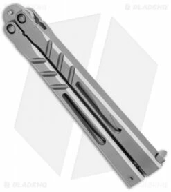 BRS Channel Alpha Beast Alternate Blade Butterfly Knife Titanium (4.5" SW) CHAB -Kershaw Sales Shop BRS Channel Alpha Beast Alternate Blade Ti SW CHAB ALT BHQ 114621 jr side