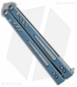 BRS Hybrid Replicant Alt Balisong Butterfly Knife Blue Titanium (4.6" SW) -Kershaw Sales Shop BRS Hybrid Replicant Balisong Butterfly Blue Ti SW SP BHQ 117128 jr side