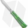 BRS Hybrid Replicant Alt Balisong Butterfly Knife Green Titanium (4.6" SW)