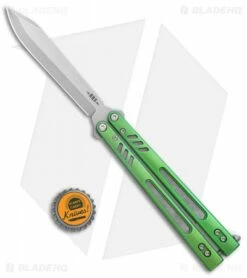 BRS Hybrid Replicant Alt Balisong Butterfly Knife Green Titanium (4.6" SW) -Kershaw Sales Shop BRS Hybrid Replicant Balisong Butterfly Green Ti SW SP BHQ 117130 jr bottlecap 1