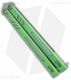 BRS Hybrid Replicant Alt Balisong Butterfly Knife Green Titanium (4.6" SW) -Kershaw Sales Shop BRS Hybrid Replicant Balisong Butterfly Green Ti SW SP BHQ 117130 jr side 1