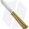 BRS Hybrid Replicant Standard Balisong Butterfly Knife Gold Titanium (4.6" SW)