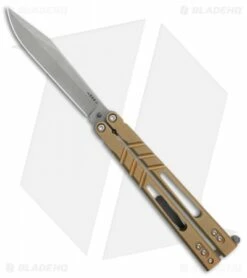 BRS Premium ALT Alpha Beast Balisong Butterfly Knife Bronze Ti (4.5" Stonewash)