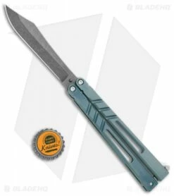 BRS Premium Channel Alpha Beast Balisong Butterfly Knife Blue Ti (4.5" Acid)CHAB 9 BRS Premium Channel Alpha Beast Balisong Butterfly Knife Blue Ti (4.5" Acid)CHAB -Kershaw Sales Shop BRS Premium Channel Alpha Beast Balisong Butterfly Blue Ti Acid BHQ 107655 jr bottlecap