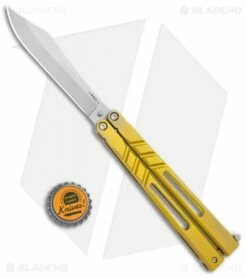 BRS Premium Channel Alpha Beast Balisong Butterfly Knife Gold Ti (4.5") CHAB 9 BRS Premium Channel Alpha Beast Balisong Butterfly Knife Gold Ti (4.5") CHAB -Kershaw Sales Shop BRS Premium Channel Alpha Beast Balisong Butterfly Gold Ti BHQ 107652 jr bottlecap
