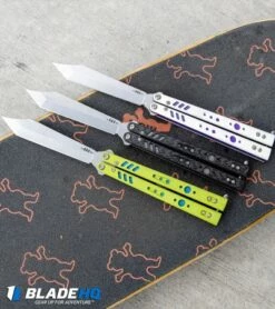 BRS Premium Replicant Balisong Butterfly Knife White G-10/Purple Ti (4.5" SW) 9 BRS Premium Replicant Balisong Butterfly Knife White G-10/Purple Ti (4.5" SW) -Kershaw Sales Shop BRS Premium Replicant Balisong Butterfly Knife Green G 10 Blue Ti SW BHQ 26710 kp skaterdie web 1