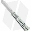 BRS Premium Replicant Balisong Butterfly Knife White G-10/Purple Ti (4.5" SW)