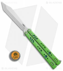 BRS Premium Replicant Balisong Butterfly Knife Green G-10/Blue Ti (4.5" SW) -Kershaw Sales Shop BRS Premium Replicant balisong butterfly knife green G10 blue ti sw BHQ 26710 er bottlecap