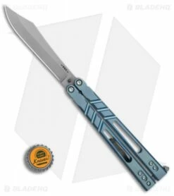 BRS Premium Alpha Beast Balisong Butterfly Knife Blue Ti W/ Clip (4.5" SW) -Kershaw Sales Shop BRS Premium STD Alpha Beast Bali Blue Ti SW BHQ 82960 er bottlecap