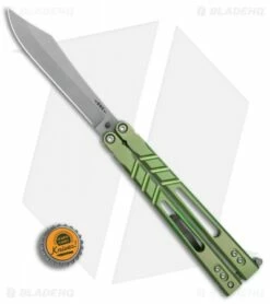 BRS Premium Alpha Beast Balisong Butterfly Knife Green Ti W/ Clip (4.5" SW) -Kershaw Sales Shop BRS Premium STD Alpha Beast Bali Green Ti SW BHQ 82958 er bottlecap