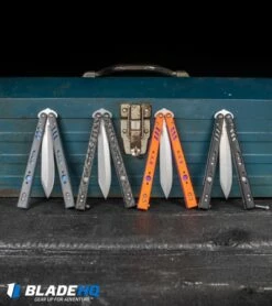 BRS Premium Replicant ALT Bali Butterfly Knife Orange G-10/Purple Ti (4.5" SW) -Kershaw Sales Shop BRS Replicant ALT Blade Balisong Butterfly Knife Black G 10 Stonewash BHQ 50398 kp toolbox web 1