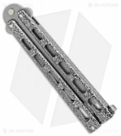 Bear Butterfly Knife Tanto Large W/ Silver Vein (4" Bead Blast) 114A -Kershaw Sales Shop Bear Butterfly Tanto Large Silver Vein BB BHQ 0663 jr side