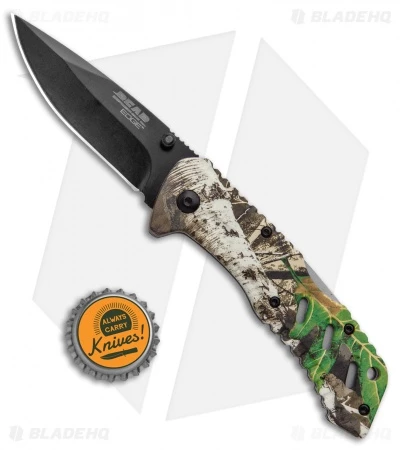 Bear Edge Mossy Oak Spring Assisted Knife (3" Black) 61120 4 Bear Edge Mossy Oak Spring Assisted Knife (3" Black) 61120 - Image 4