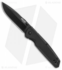Bear Edge 4.5" Spring Assisted Knife Textured Black G-10 (3.25" Black) 61100