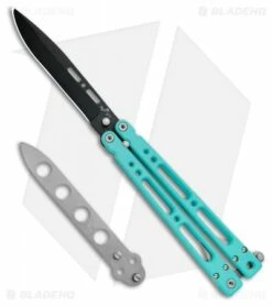 Bear OPS Bear Song IV Butterfly Knife Teal Al (4.38" Black) B-400-AlCP-B+TR