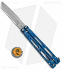 Bear OPS Bear Song IV Tanto Butterfly Knife Blue Raindrop (3.75" Bead Blast) -Kershaw Sales Shop Bear OPS Bear Song IV Tanto Butterfly Blue Raindrop BB B 410 AIBD AP 35035 BHQ 67848 jr bottlecap