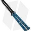 Bear OPS Bear Song V Butterfly Knife Blue Raindrop (4.38" Black) B-500-AIDB-B