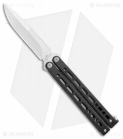 Bear Ops Bear Song VIII Butterfly Knife Bayonet Black Steel (4.5" Satin)