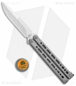 Bear Ops Bear Song VIII Butterfly Knife Gray Bayonet (4.5" Satin) -Kershaw Sales Shop Bear Ops Bear Song VIII Butterfly Bayo Satin B 820 SS S BHQ 102071 jr bottlecap