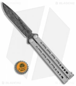 Bear Ops Bear Song VIII Butterfly Knife Bayonet Gray Steel (4.5" Damascus) -Kershaw Sales Shop Bear Ops Bear Song VIII Butterfly Black Damascus BHQ 114827 jr bottlecap